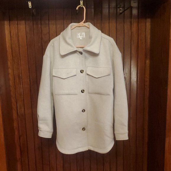 LINE & DOT SIZE M Women's Cream Wool Jacket - Picture 1 of 9